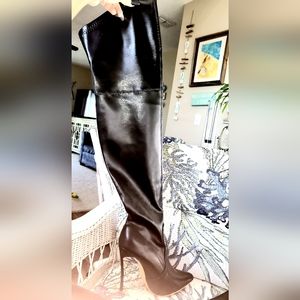 Black Thigh High Stiletto Boots